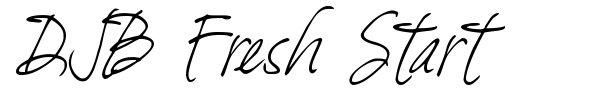 DJB Fresh Start font preview